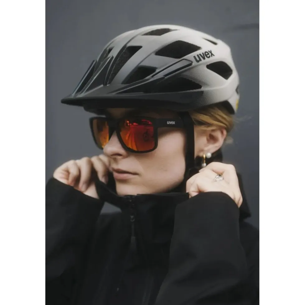 Uvex poise Zonnebril - black matt/mirror red