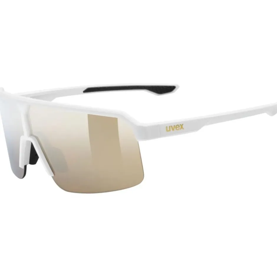 Alpine & Skibrillen < Uvex ramp Fietsbril - white matt/mirror gold