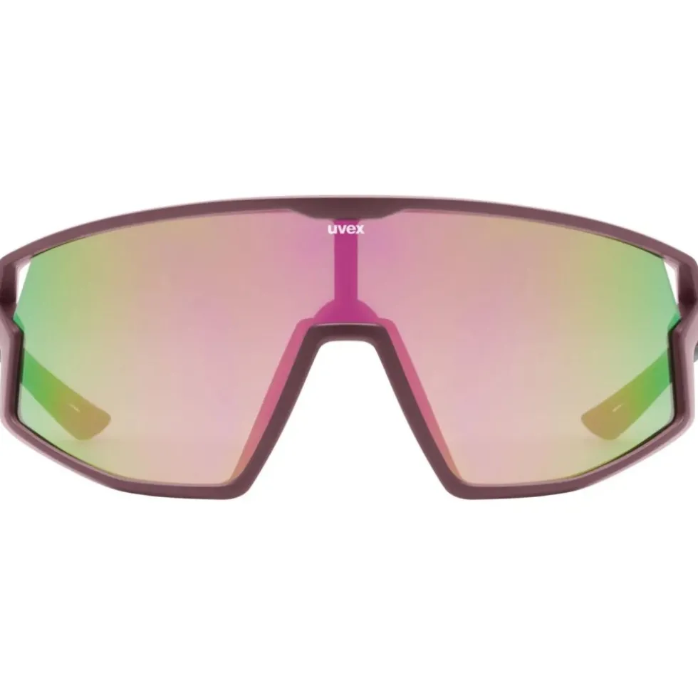 Uvex skyryse Fietsbril - burgundy matt/mirror rose