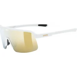 Uvex Dyrt Fietsbril - white matt/mirror gold