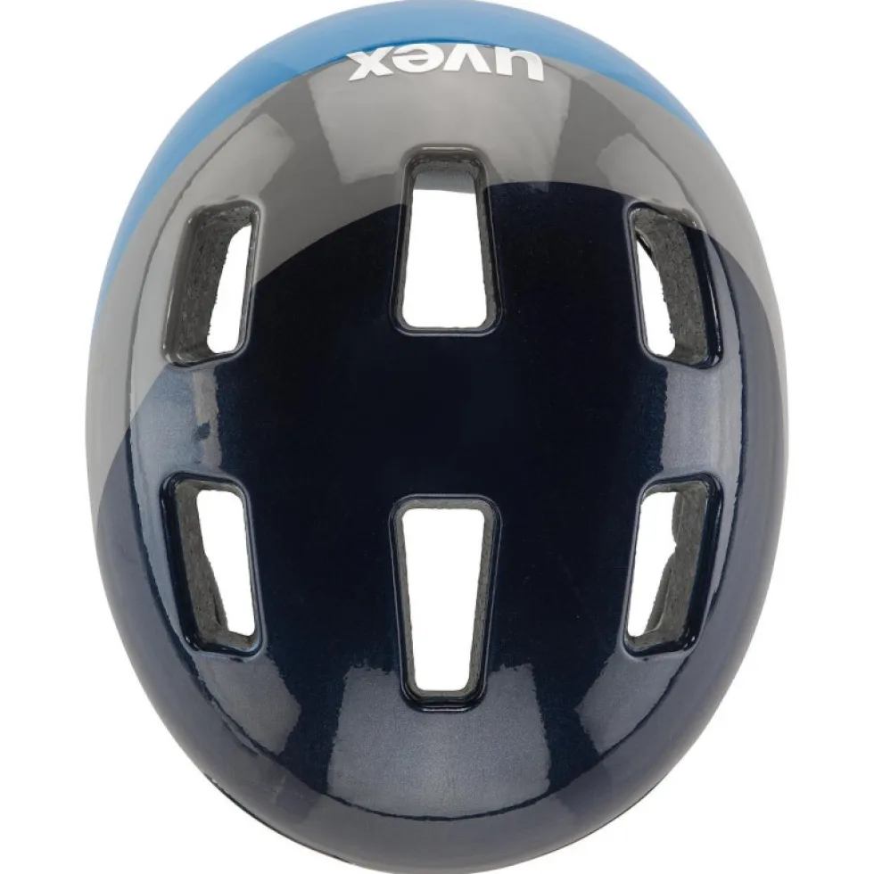 Uvex hlmt 4 Kinder-Fietshelm - deep space - blue wave