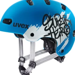 Uvex kid 4 style Kinder-fietshelm - super hero blue matt