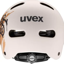 Uvex kid 4 style Kinder-fietshelm - super hero warm grey matt