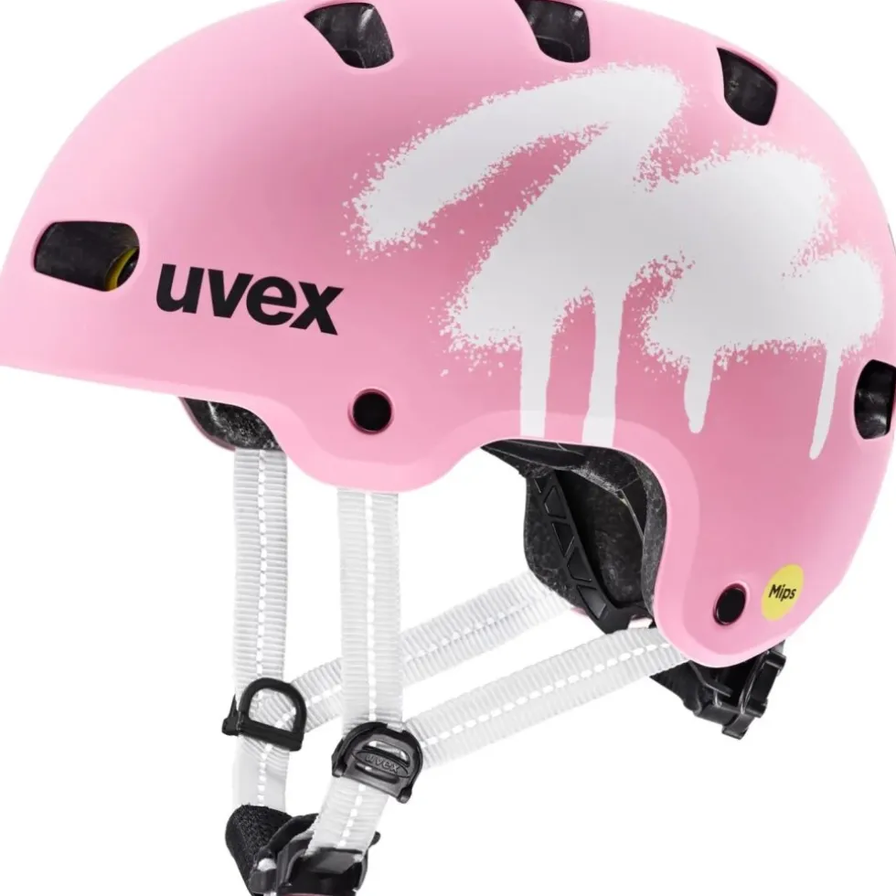 Uvex kid 4 style MIPS Kinder-fietshelm - spray strawberry matt