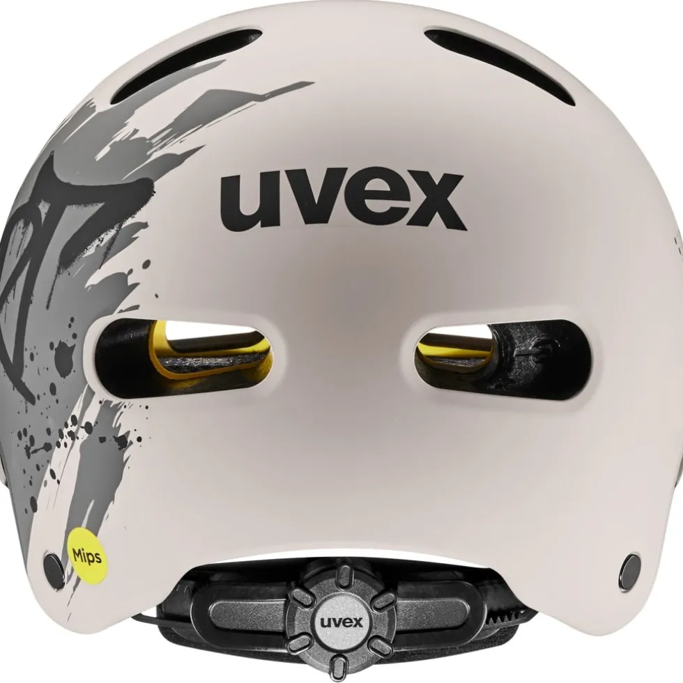 Uvex kid 4 style MIPS Kinder-fietshelm - dirt warm grey matt