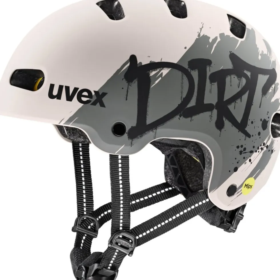Uvex kid 4 style MIPS Kinder-fietshelm - dirt warm grey matt