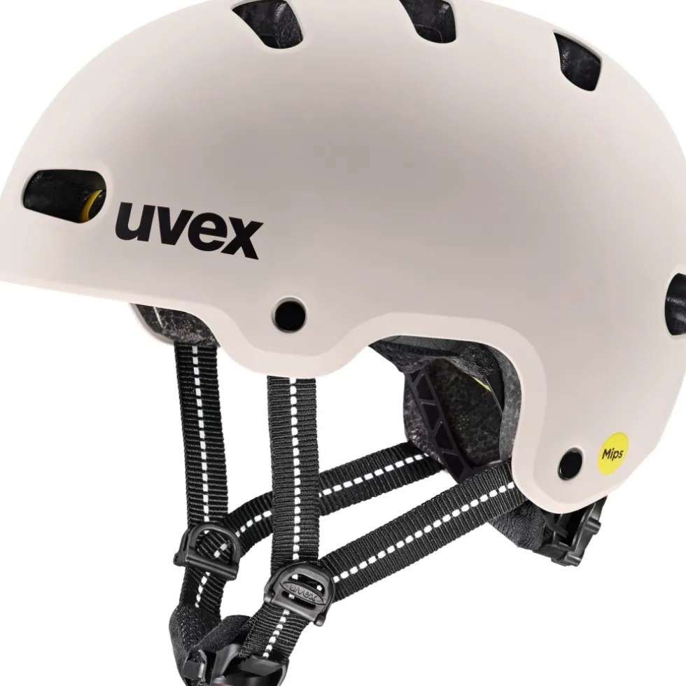 Uvex kid 4 style MIPS Kinder-fietshelm - warm grey matt
