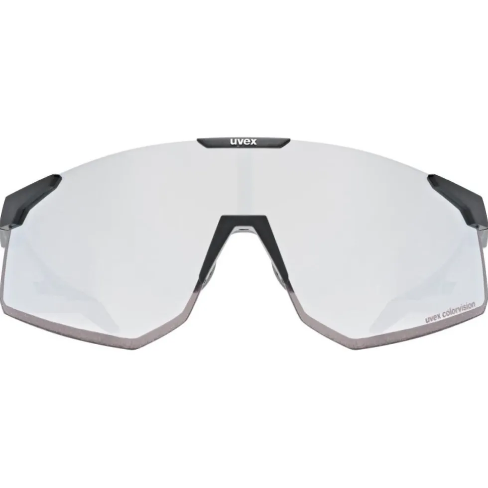 Uvex pace perform CV Bril - black matt/mirror silver colorvision