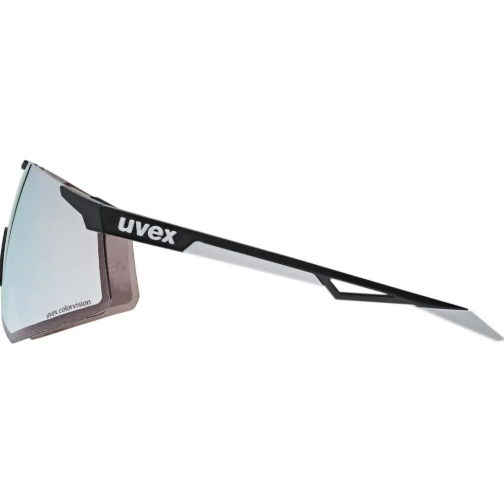 Uvex pace perform CV Bril - black matt/mirror silver colorvision