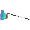 Uvex pace perform CV Bril - white matt/mirror green colorvision