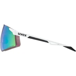 Uvex pace perform CV Bril - white matt/mirror green colorvision