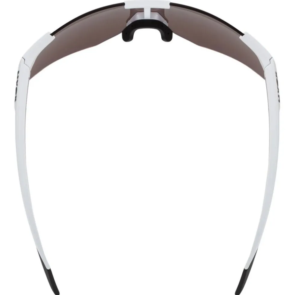 Uvex pace perform CV Bril - white matt/mirror green colorvision