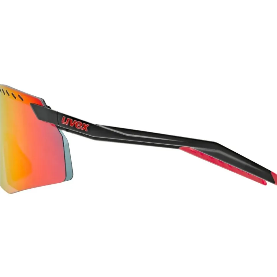 Racefietsbrillen < Uvex pace stage Fietsbril - black matt/mirror red