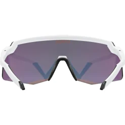 Uvex pace stage s CV Fietsbril - white matt/mirror yellow colorvision