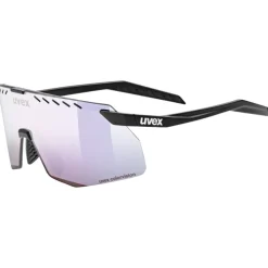 Uvex pace stage s CV Fietsbril - black matt/mirror pink colorvision
