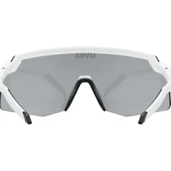Racefietsbrillen < Uvex pace stage s Fietsbril - white matt/mirror silver