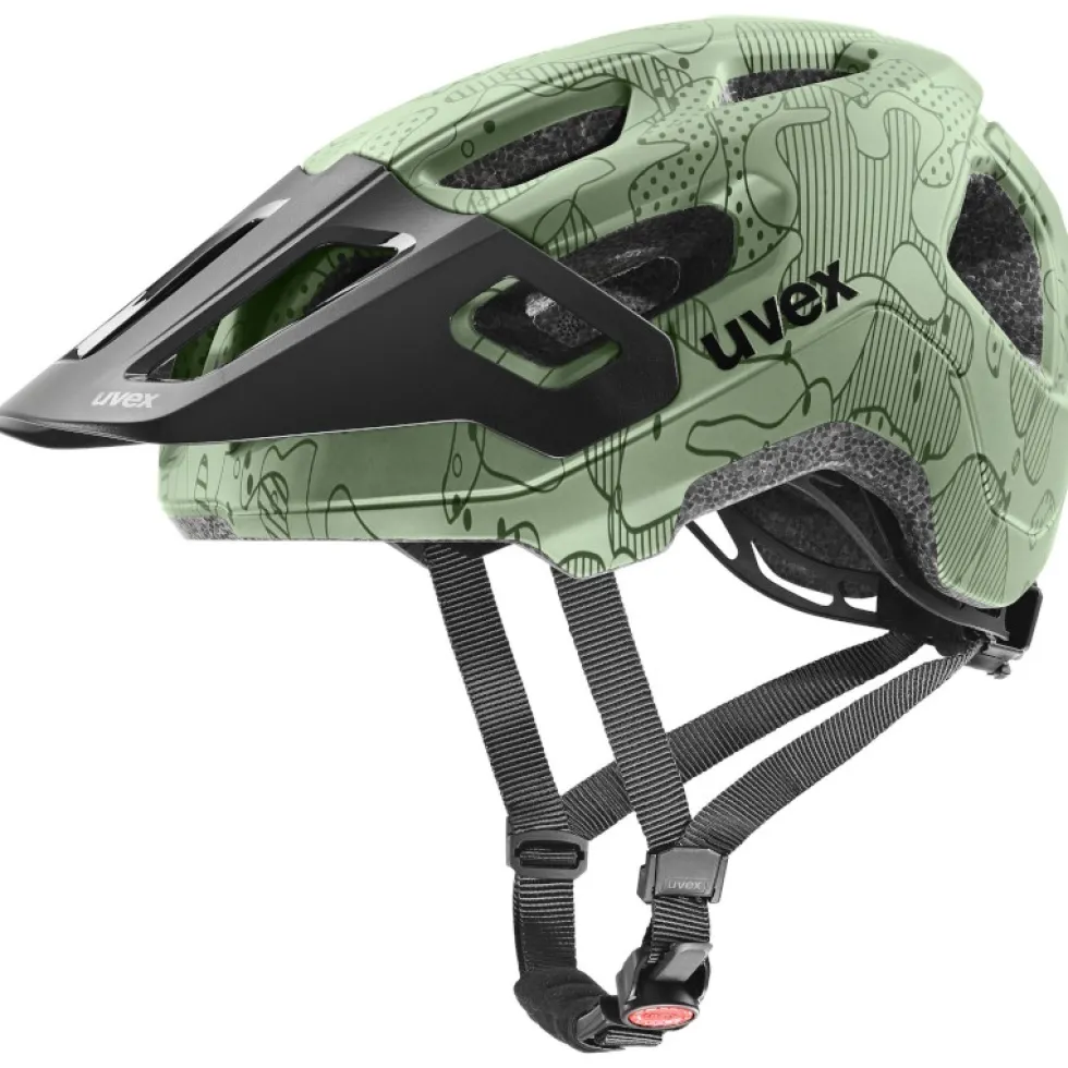 Uvex react jr. Kinder-fietshelm - moss green altimeter matt