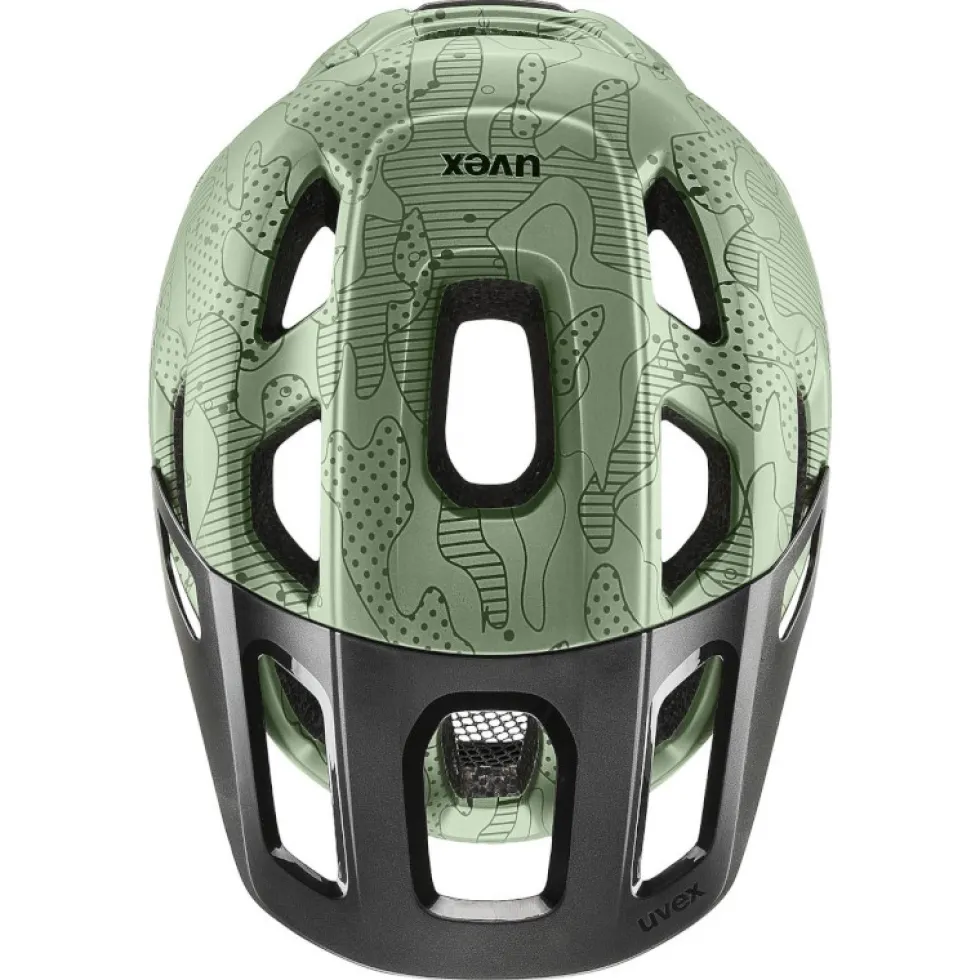 Uvex react jr. Kinder-fietshelm - moss green altimeter matt