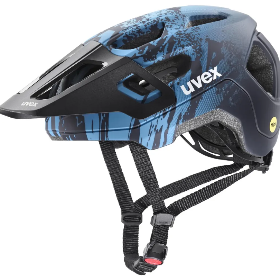 Uvex react jr. MIPS Kinderhelm - azure-deep space matt