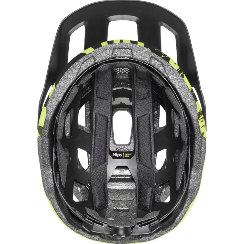 Uvex react jr. MIPS Kinderhelm - lime - zwart mat