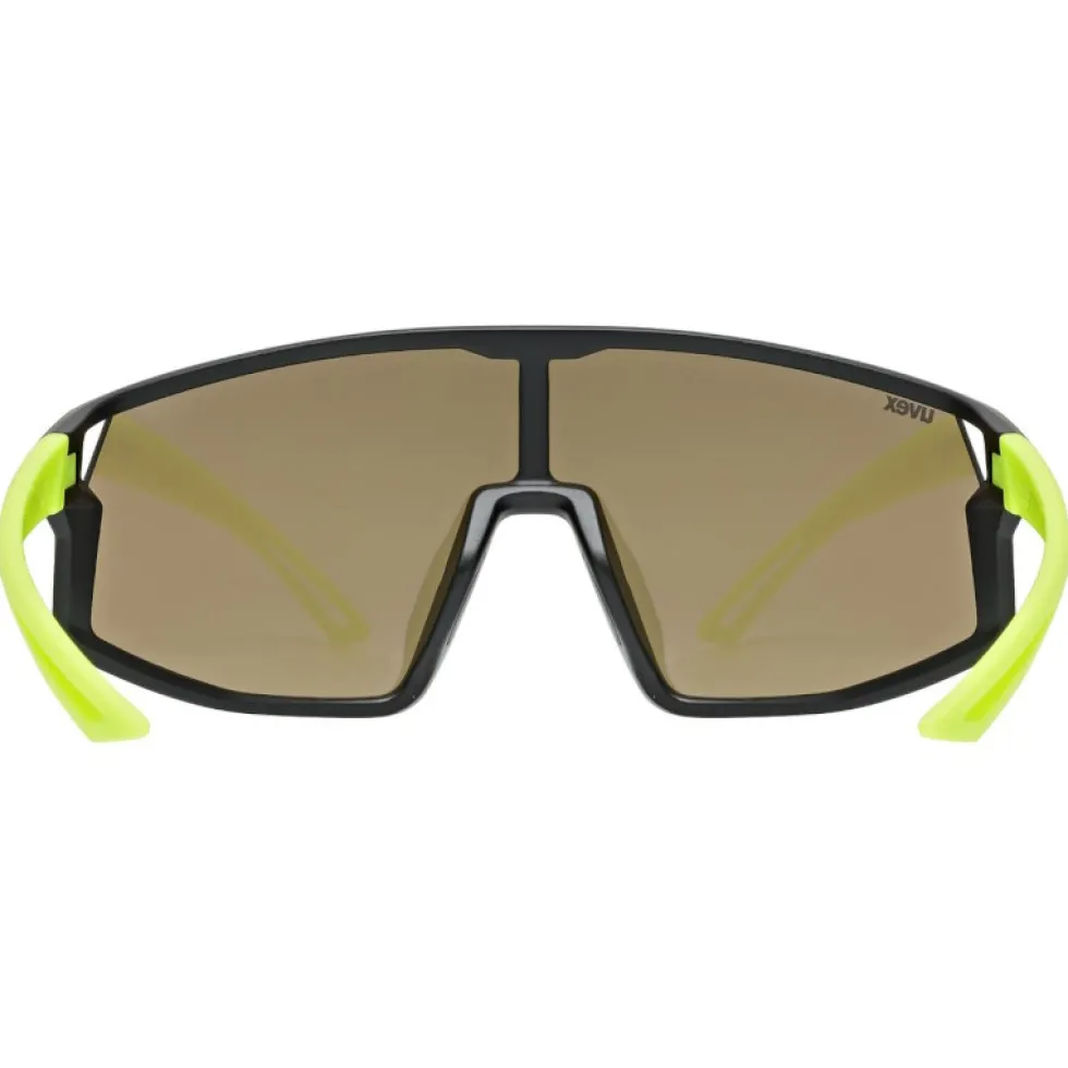 Uvex skyryse jr. Fietsbril kinderen - black-yellow mattt/mirror yellow