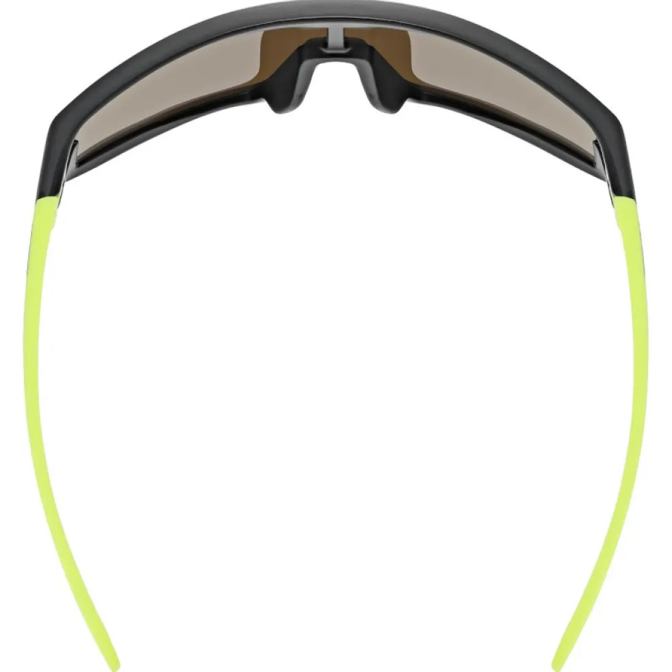 Uvex skyryse jr. Fietsbril kinderen - black-yellow mattt/mirror yellow