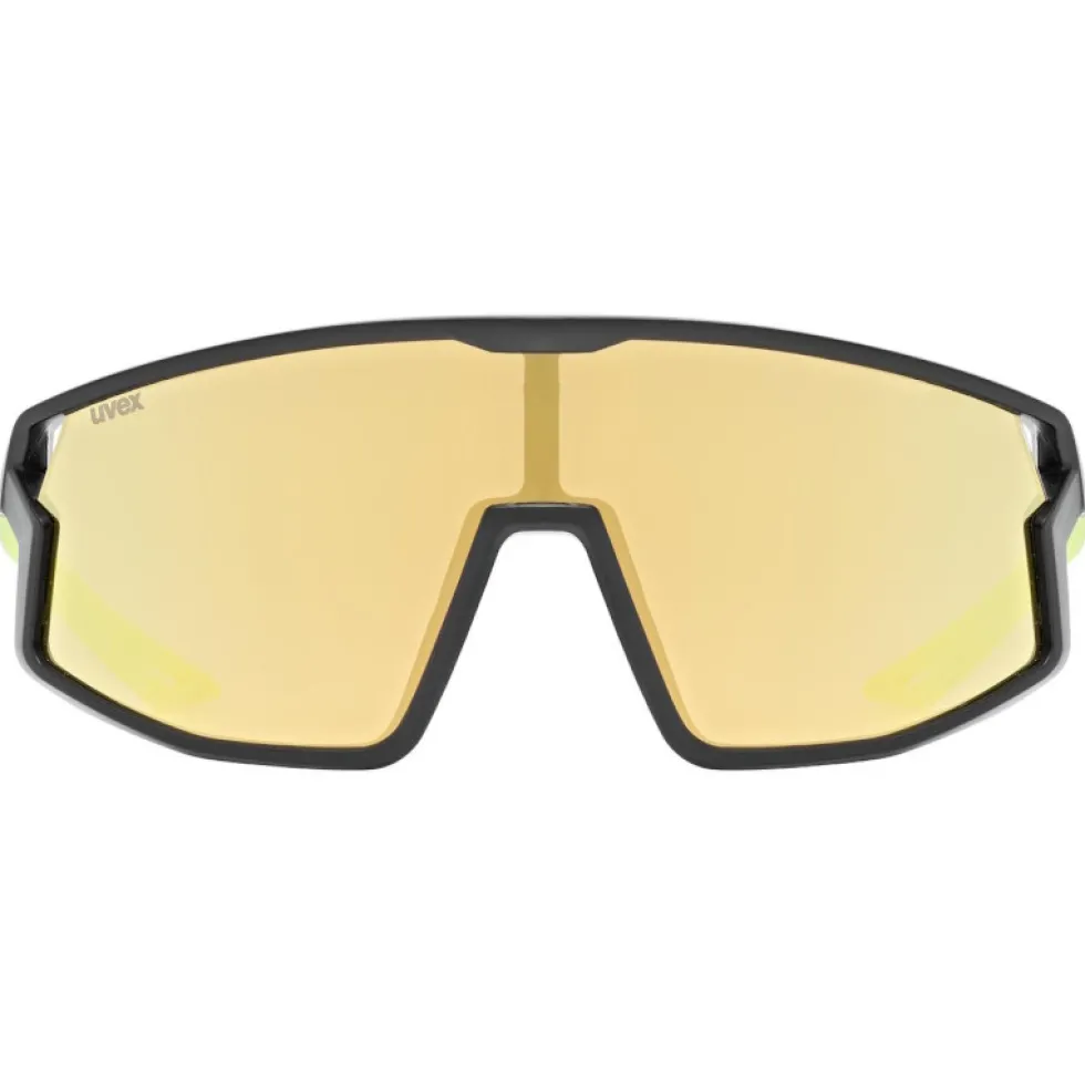 Uvex skyryse jr. Fietsbril kinderen - black-yellow mattt/mirror yellow