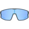 Uvex skyryse jr. Fietsbril kinderen - grey-green mattt/mirror blue