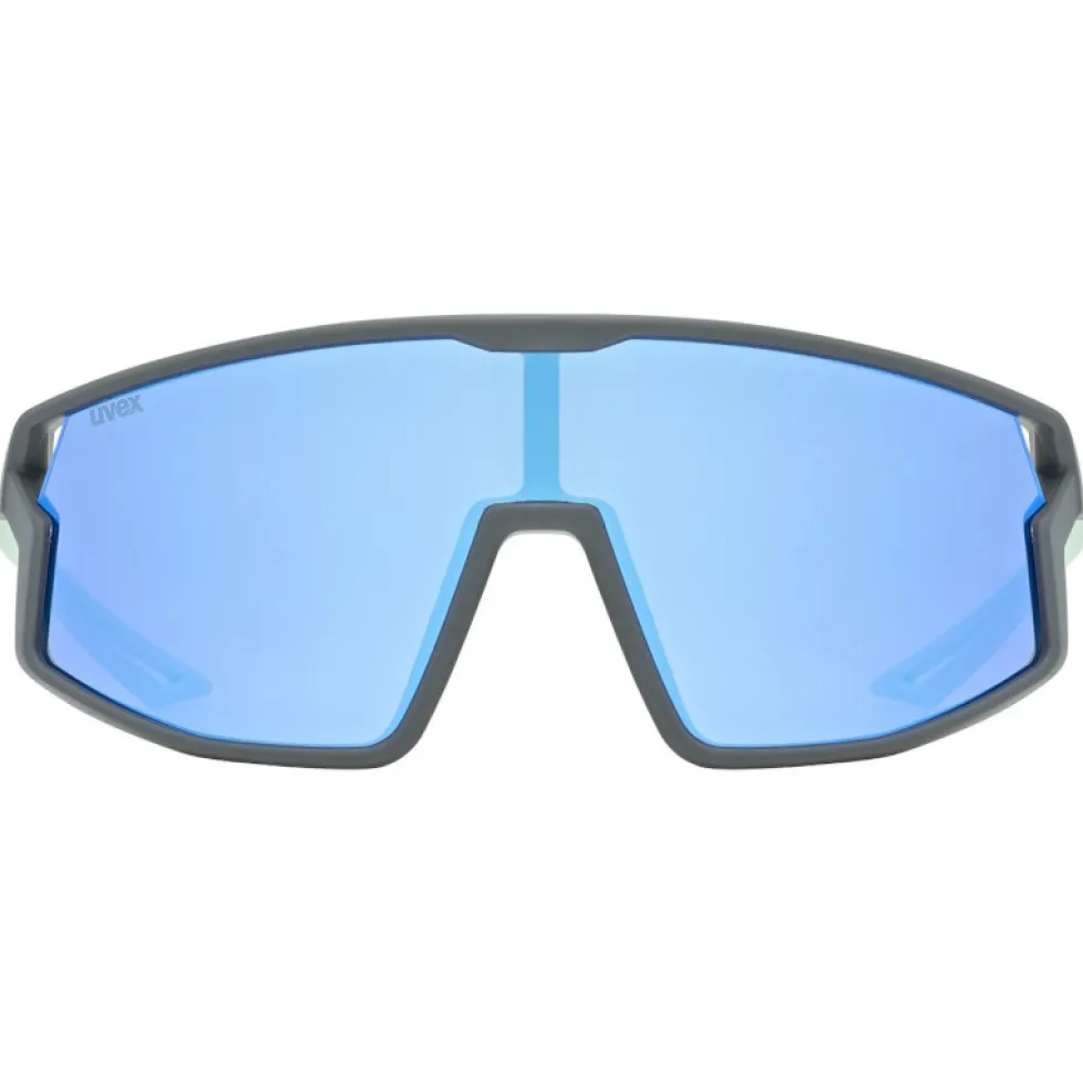 Uvex skyryse jr. Fietsbril kinderen - grey-green mattt/mirror blue