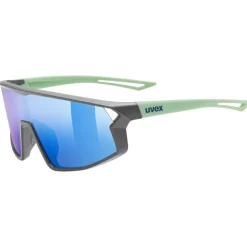 Uvex skyryse jr. Fietsbril kinderen - grey-green mattt/mirror blue
