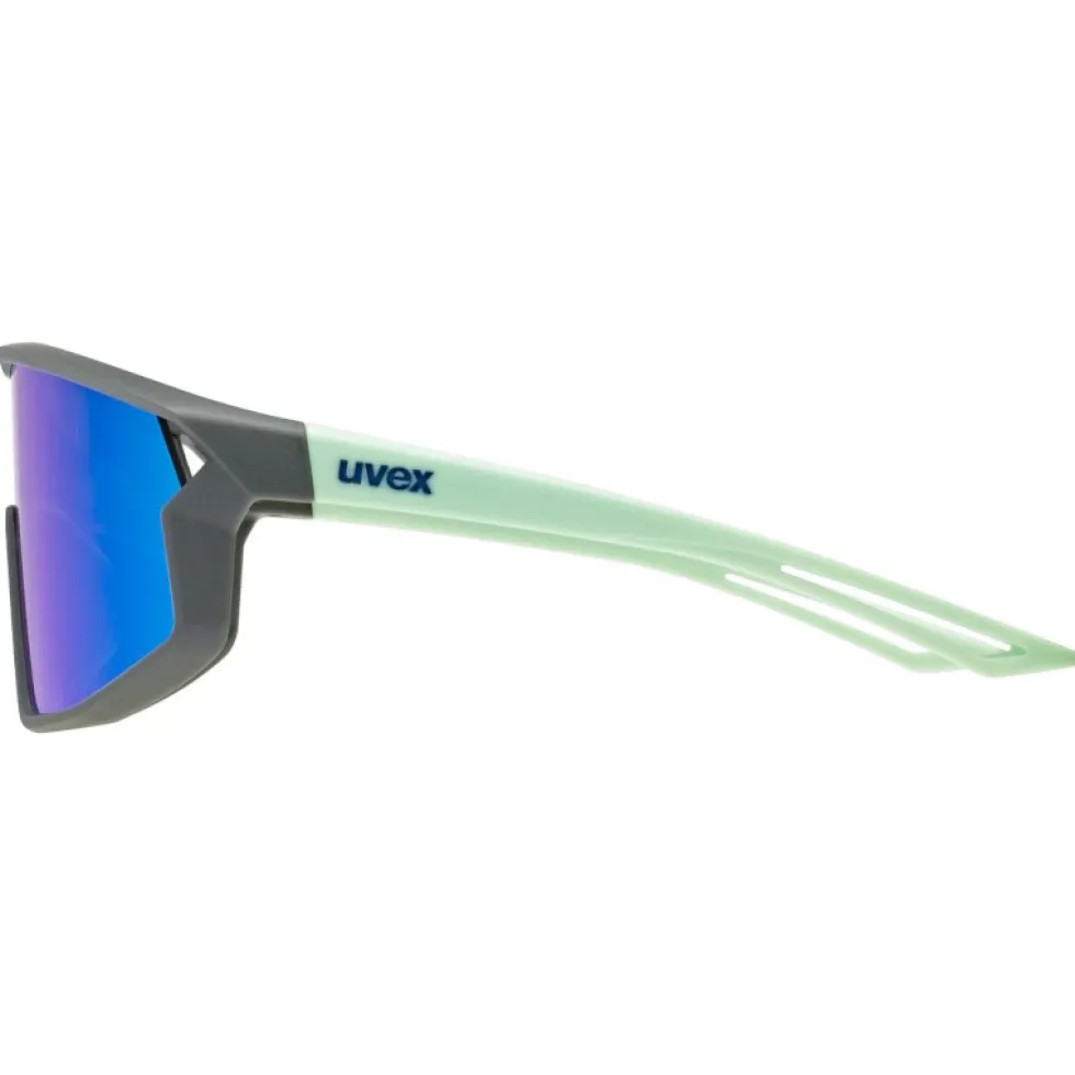 Uvex skyryse jr. Fietsbril kinderen - grey-green mattt/mirror blue