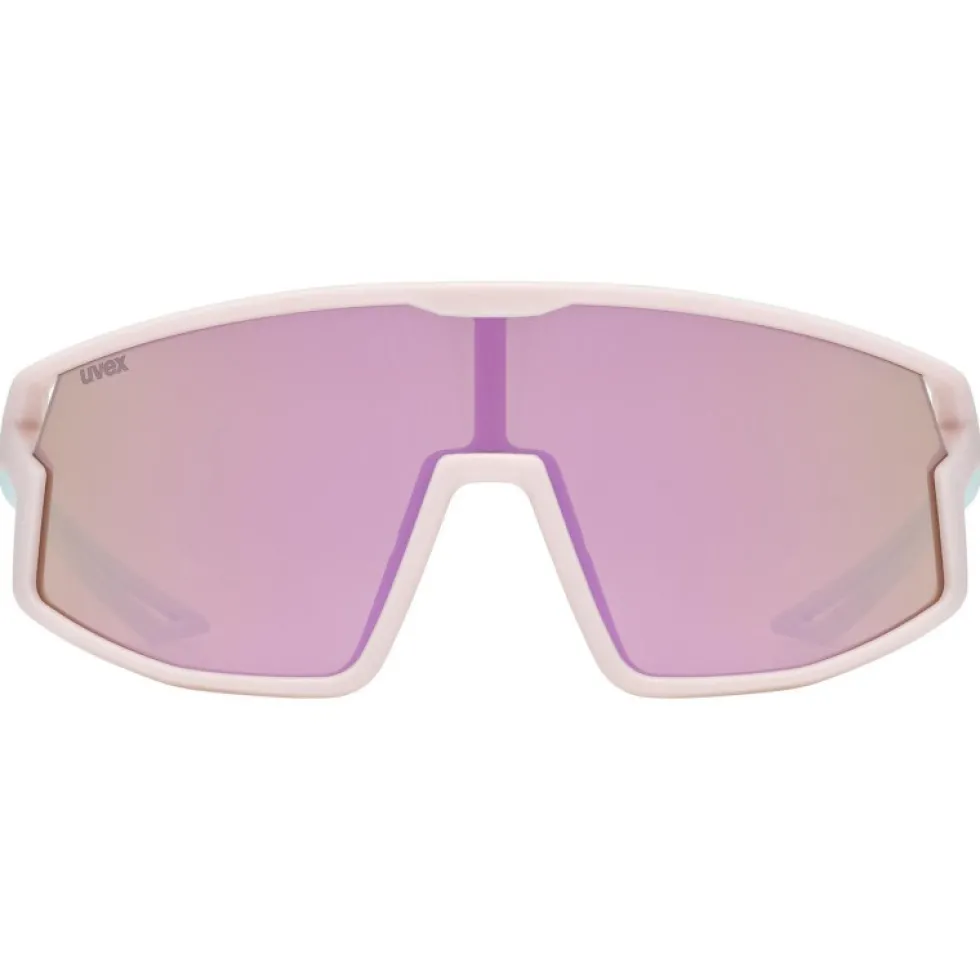 Uvex skyryse jr. Fietsbril kinderen - pink-green mattt/mirror pink