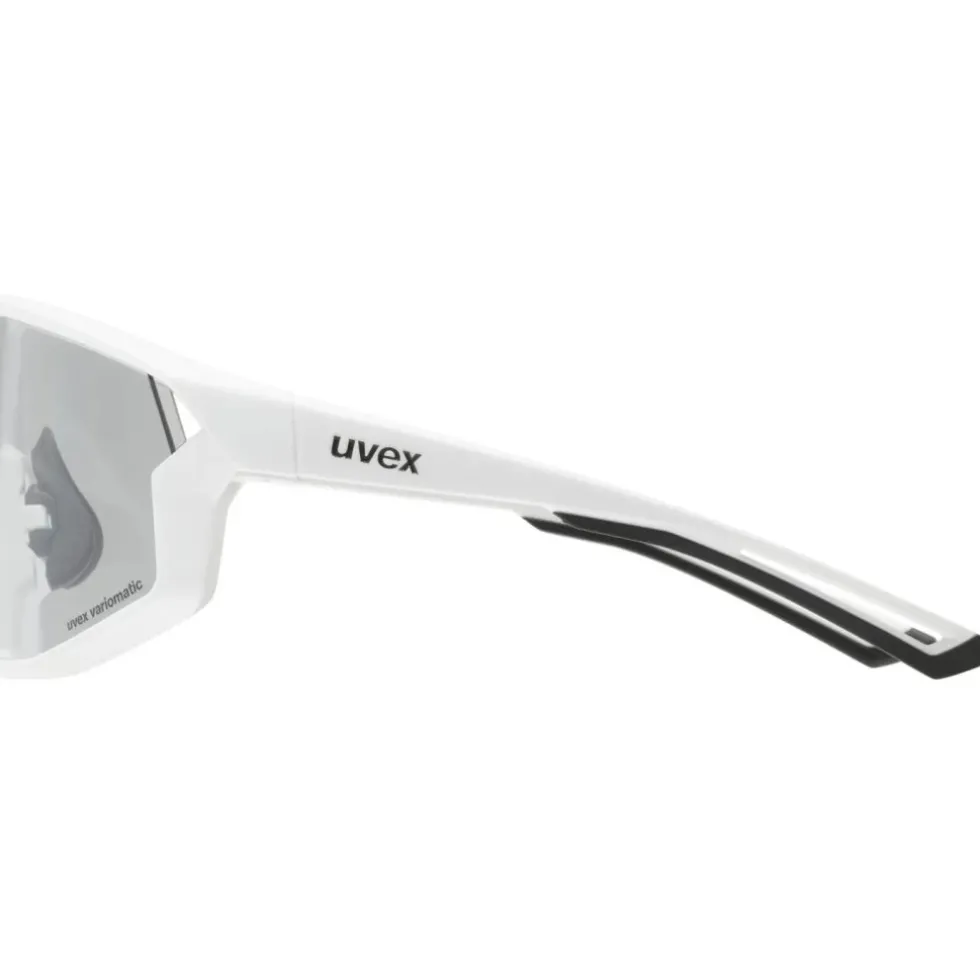 Uvex skyryse V Fietsbril - white matt/litemirror silver
