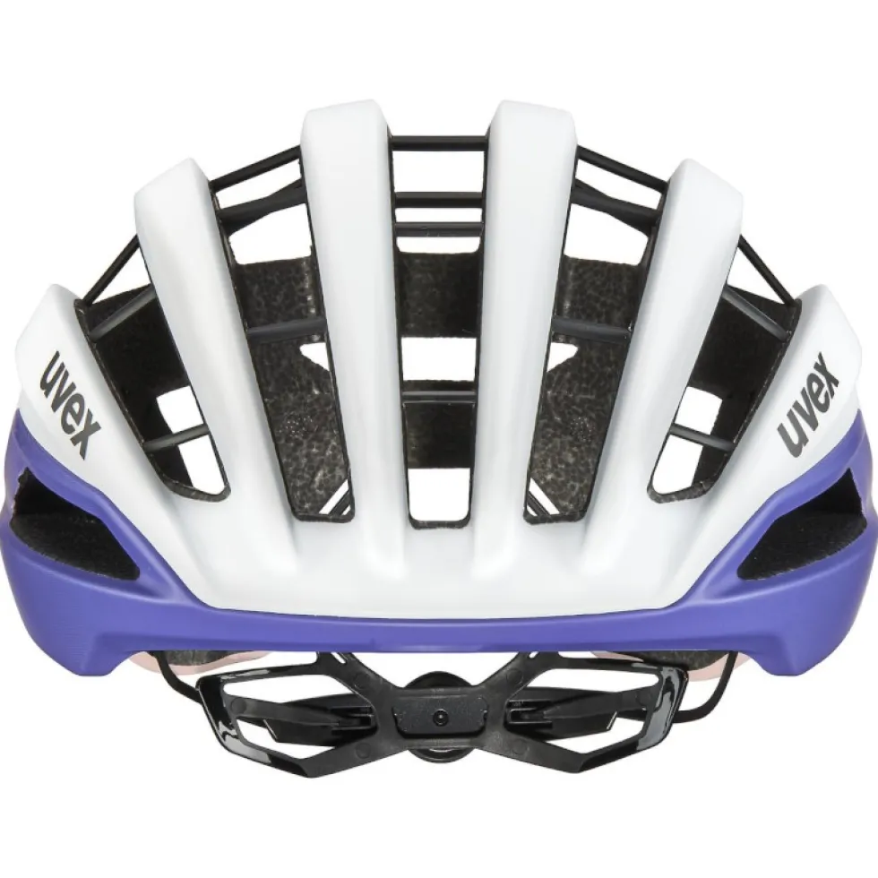 Uvex surge aero MIPS Fietshelm - wit - lila abrikoos mat