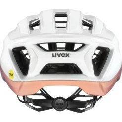 Uvex surge aero MIPS Fietshelm - wit - lila abrikoos mat