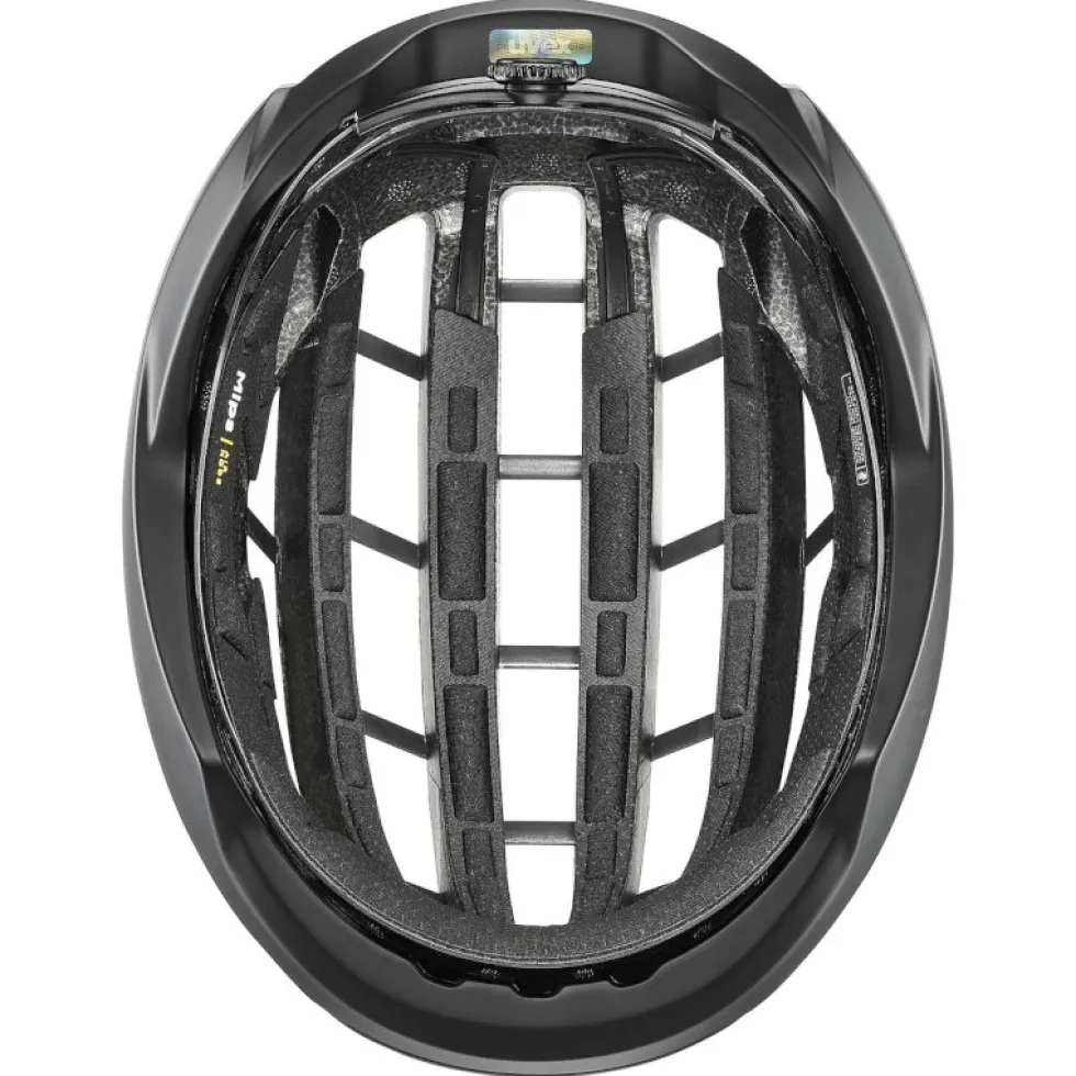 Uvex surge aero MIPS Fietshelm - zwart - saliegroen mat