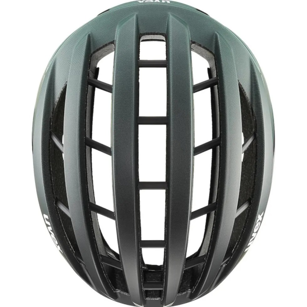 Uvex surge aero MIPS Fietshelm - zwart - saliegroen mat