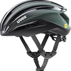 Uvex surge aero MIPS Fietshelm - zwart - saliegroen mat