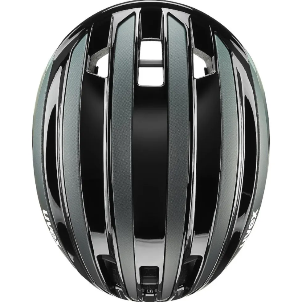 Uvex surge aero MIPS Fietshelm - zwart - saliegroen mat