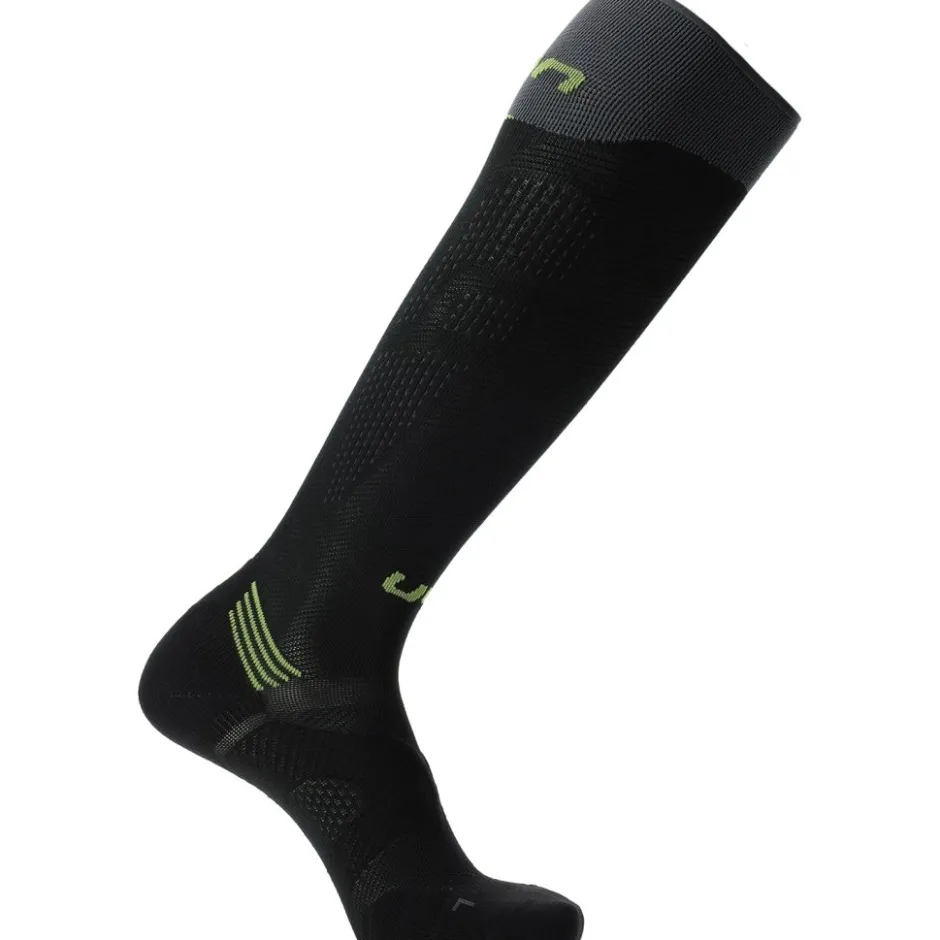 Sokken < UYN Run One Compressiesokken Heren - Black/Grey/Lime