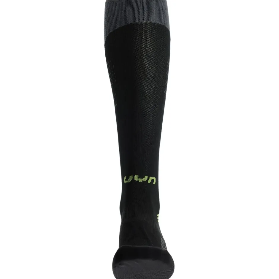 Sokken < UYN Run One Compressiesokken Heren - Black/Grey/Lime