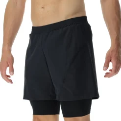 UYN Running Exceleration Performance 2in1 Shorts Heren - Black/Cloud