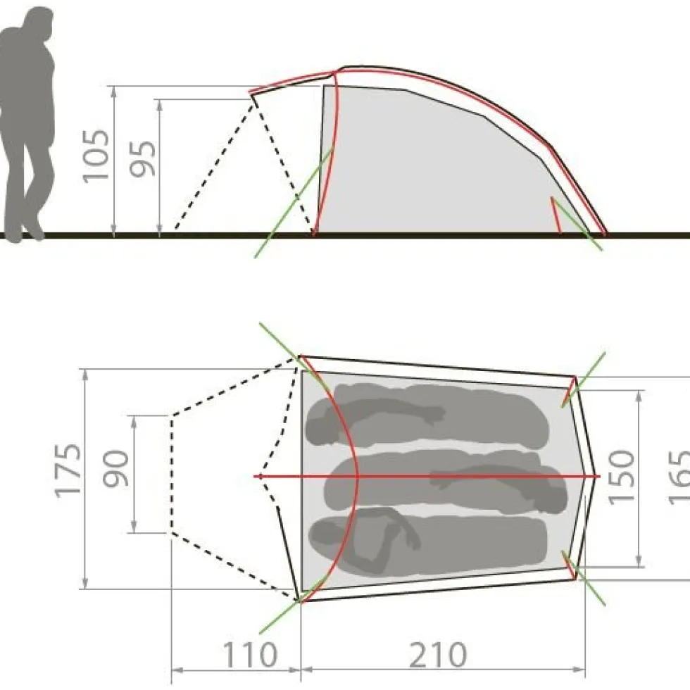 Vaude Allround Taurus 3P Tent - agave
