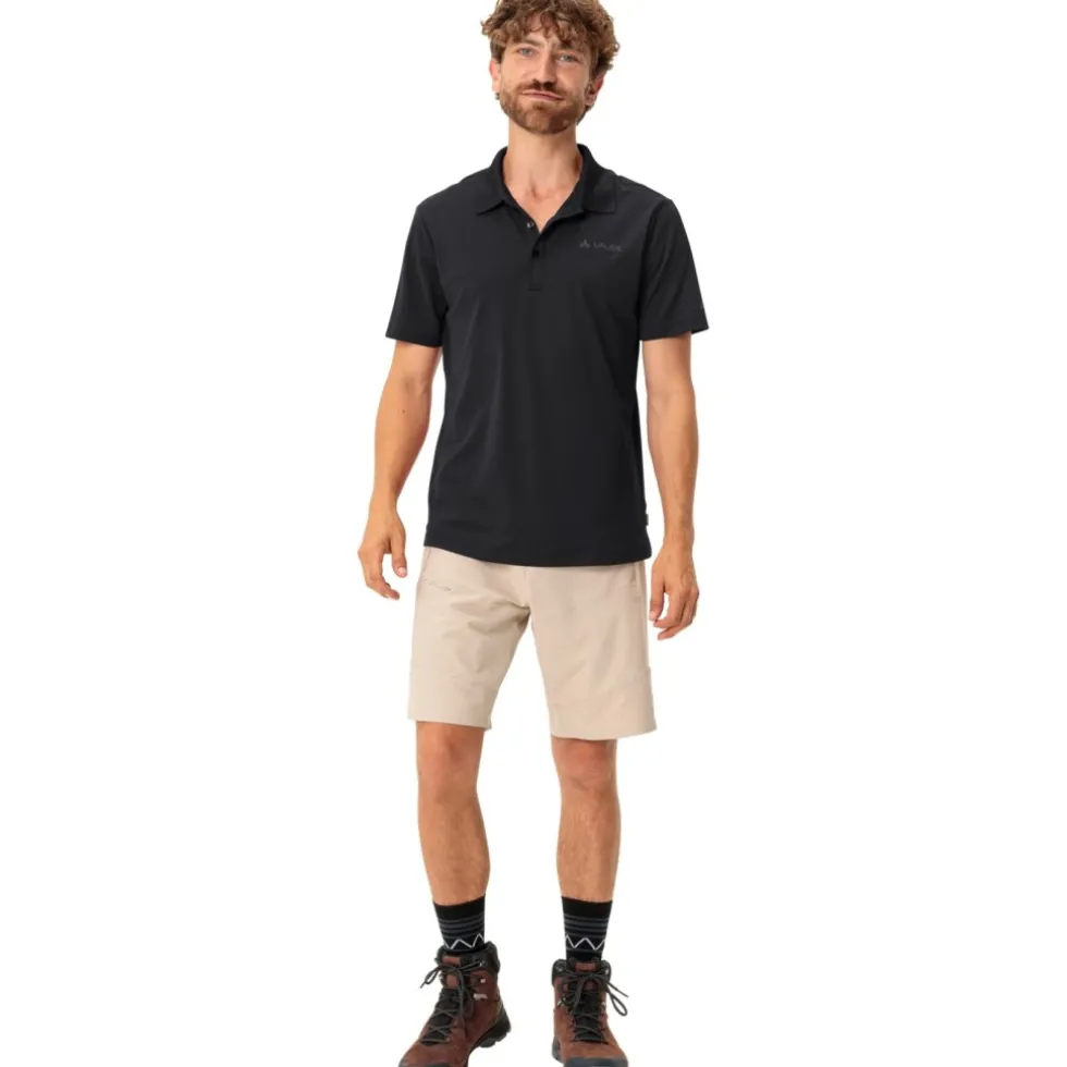 Vaude Essential Poloshirt Heren - zwart