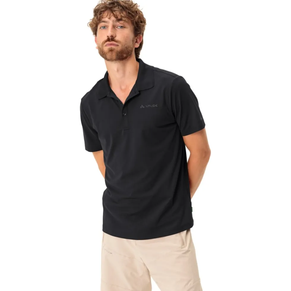 Vaude Essential Poloshirt Heren - zwart