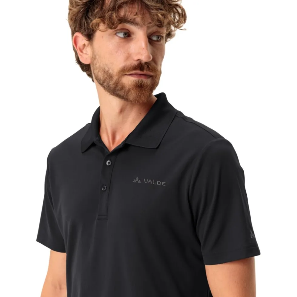 Vaude Essential Poloshirt Heren - zwart