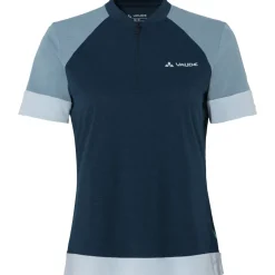 Vaude Altissimo Q-Zip Shirt met Korte Mouwen Dames - dark sea/nordic blue