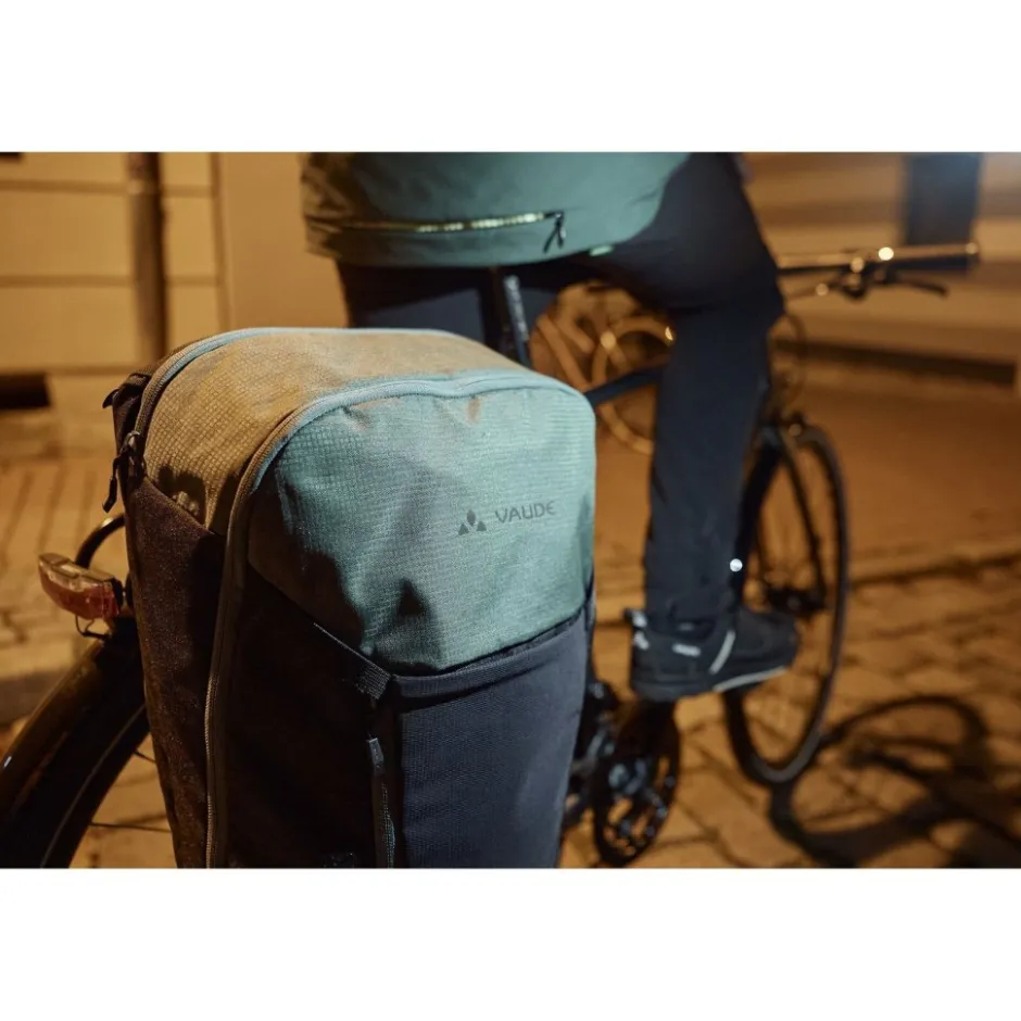 Bagagedragertassen < Vaude Cycle II 20L Rugzak + Fietstas - zwart