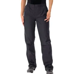 Regenbroeken < Vaude Drop II Regenbroek Dames - Kort - zwart/zwart