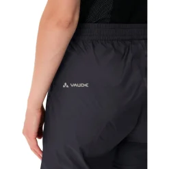 Regenbroeken < Vaude Drop II Regenbroek Dames - Kort - zwart/zwart